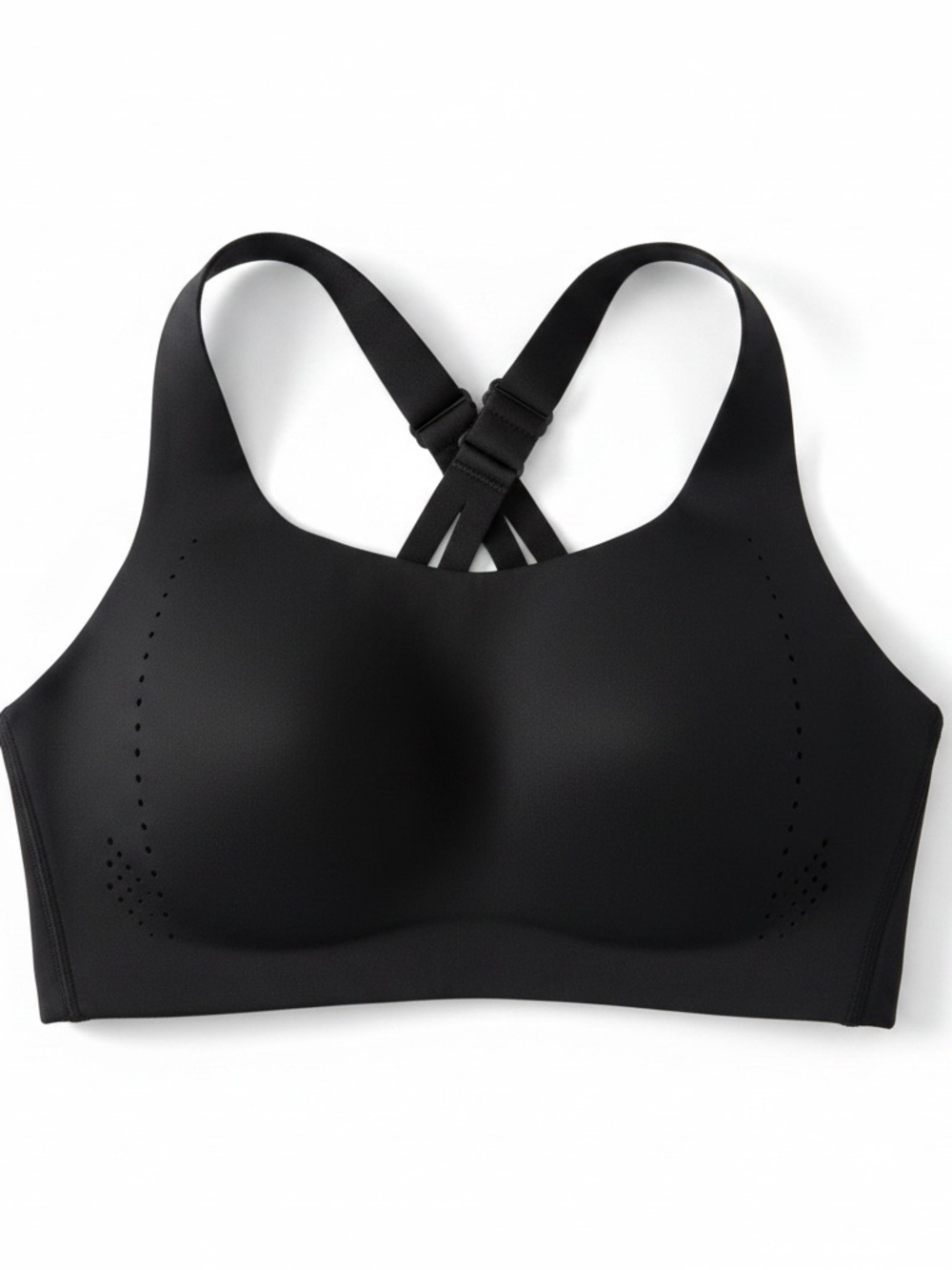Lululemon High Support Sports Bra Black 36DDD Adjustable Straps Running Training